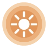 Orange sun icon