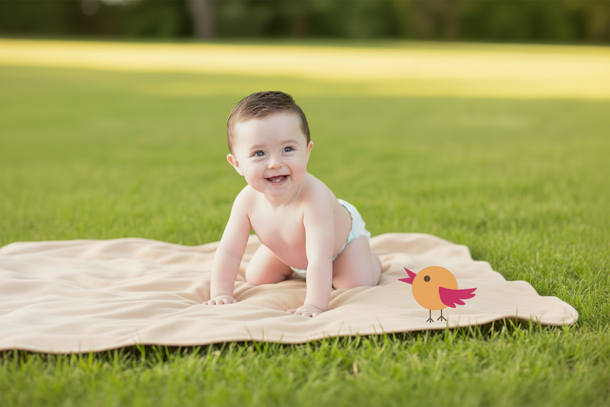 Baby on Blanket – Widescreen